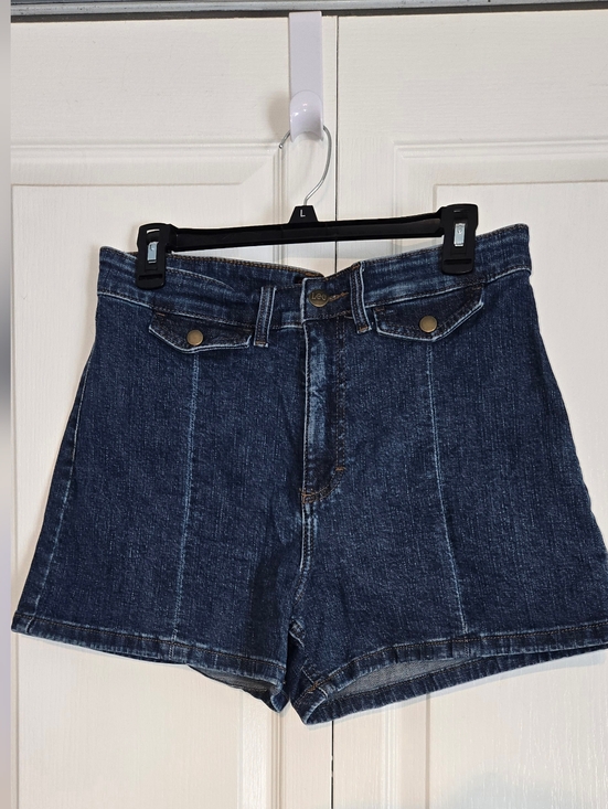 Lee Pants - Lee High-Waist Denim Shorts in Dark Blue Size 12 Medium